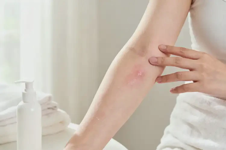 女生手臂長濕疹能靠自己自愈嗎(圖2)