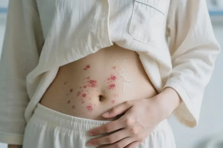 女人肚子上出現(xiàn)濕疹可不可以徹底自愈(圖3)