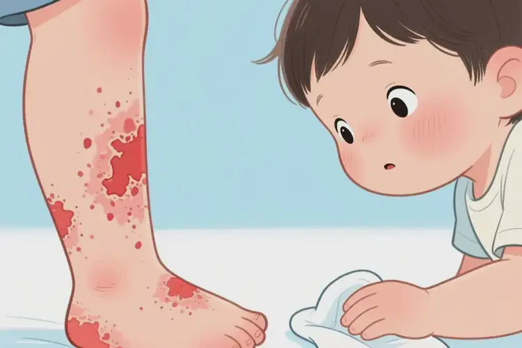 少兒小腿上起濕疹不管它會(huì)自己自愈嗎(圖3)