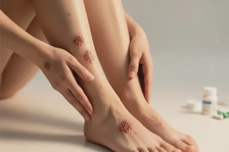 女性四肢經(jīng)常起濕疹不管它會(huì)自己自愈嗎(圖1)