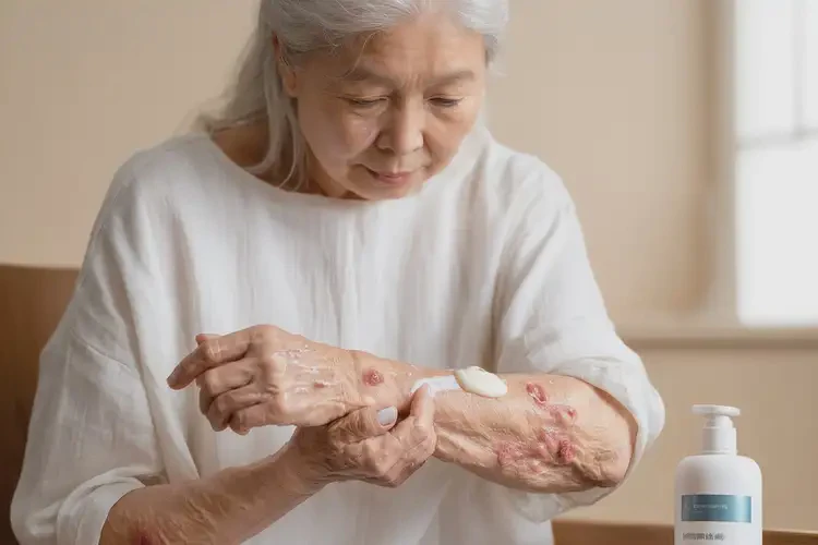 老年人手臂上經(jīng)常長濕疹能徹底自愈嗎(圖3)