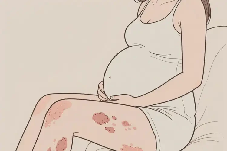 產(chǎn)婦大腿上有濕疹不管它會自己自愈嗎(圖1)