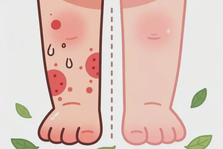 少兒小腿上出現(xiàn)濕疹不管它會自己自愈嗎(圖2)