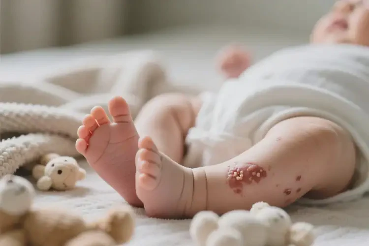 新生兒腳上出濕疹不管它會自己痊愈嗎(圖1)