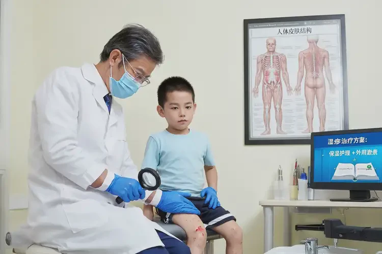 小孩肚子偶爾長濕疹不管它會自己好嗎(圖1)