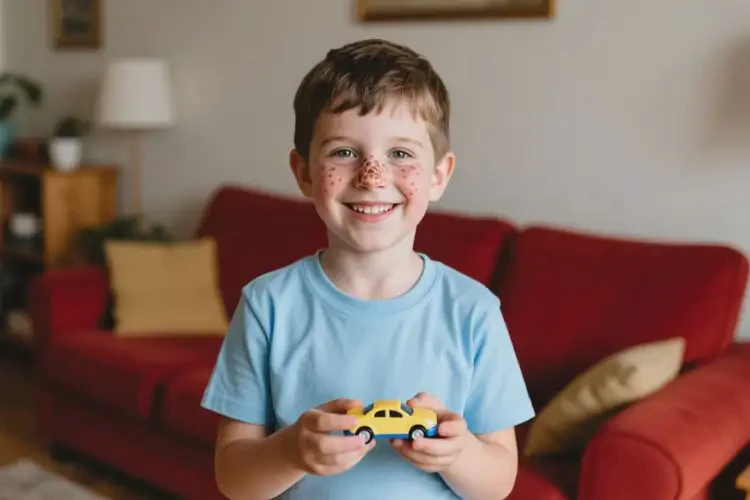 小学生面部有湿疹不管它会自己好吗(图1)