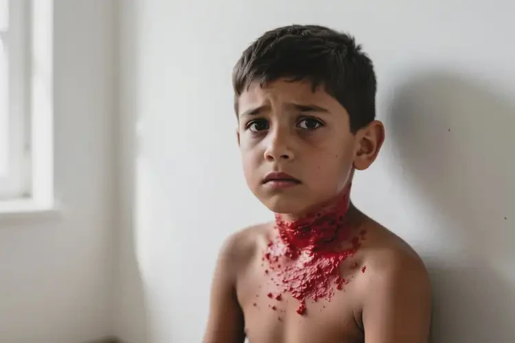 男生脖子上有濕疹不管它會(huì)自己好嗎(圖4)