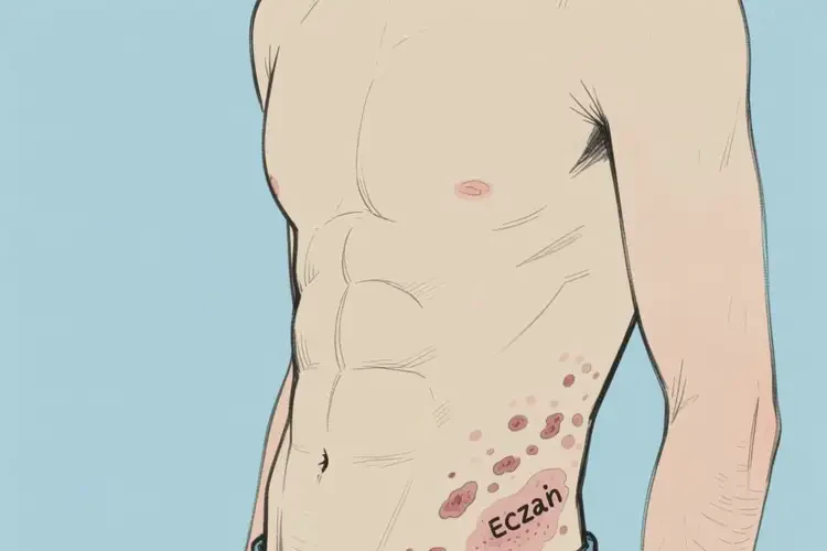 青年人肚子偶尔长湿疹不管它会自己自愈吗(图1)