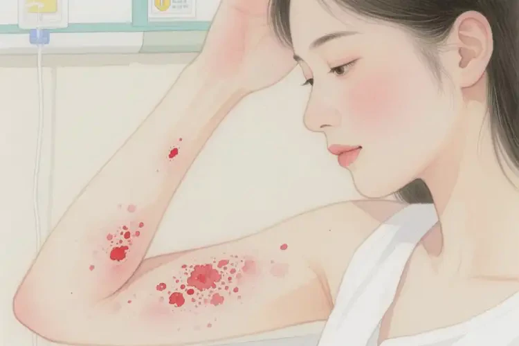 女生手臂上出現(xiàn)濕疹不管它會(huì)自己好嗎(圖3)