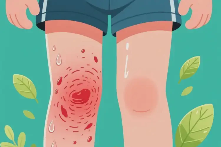 小孩大腿上長濕疹可以徹底自愈嗎(圖1)