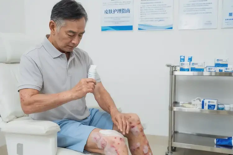 男人四肢出現(xiàn)濕疹不管它會(huì)自己好嗎(圖1)