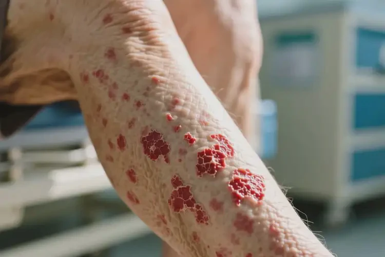 老年人小腿上出現(xiàn)濕疹不管它會自己痊愈嗎(圖4)