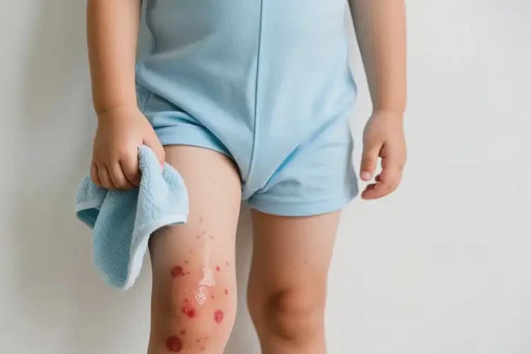 孩子小腿上有濕疹不管它會自己好嗎(圖2)