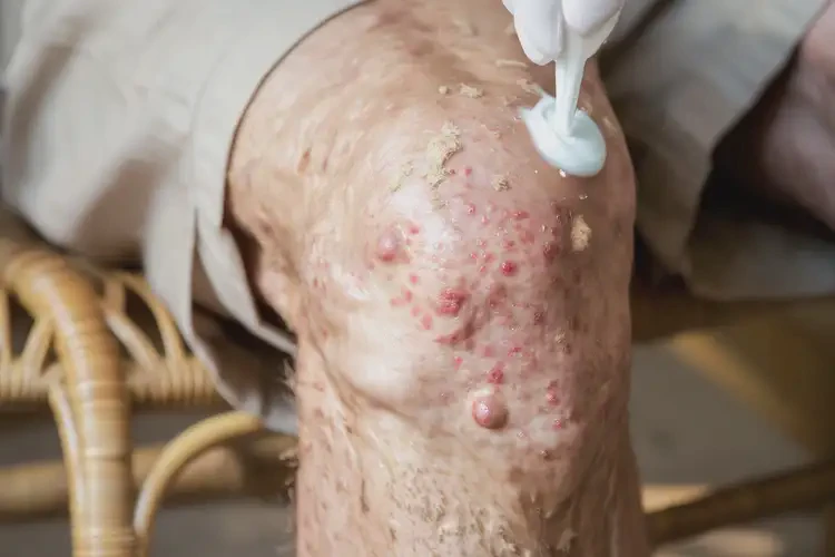 高齡老人大腿經常起濕疹不管它會自己自愈嗎(圖2)