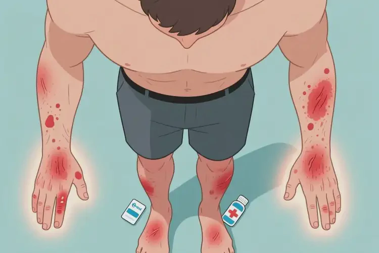 男性四肢偶爾長濕疹能夠徹底治愈嗎(圖1)
