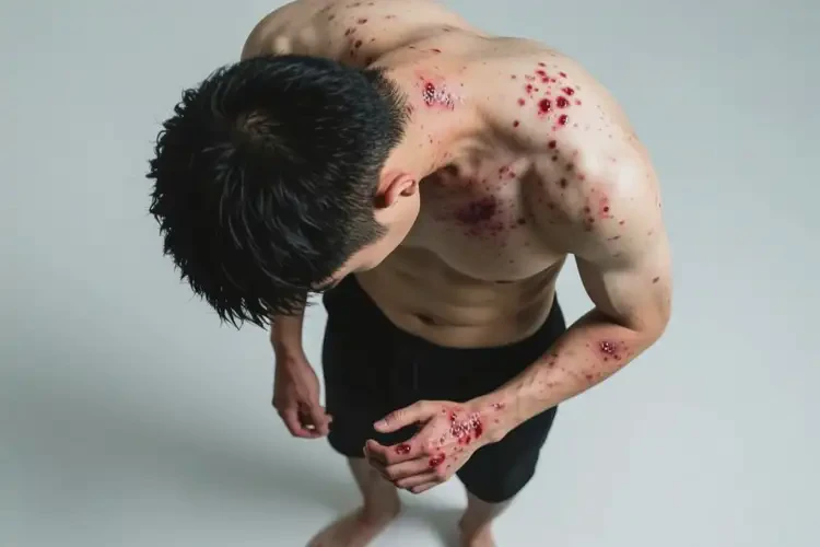 男生全身容易起濕疹不管它會(huì)自己痊愈嗎(圖1)