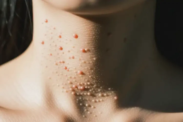 女人脖子有濕疹不管它會(huì)自己好嗎(圖2)