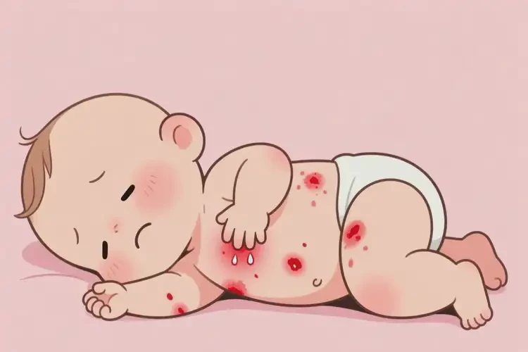 宝宝肚子偶尔起湿疹不管它会自己自愈吗(图2)