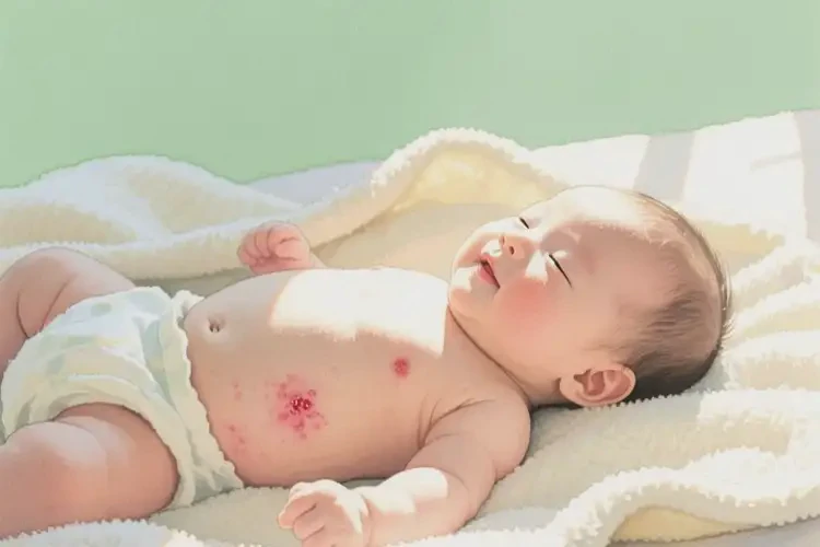 宝宝肚子偶尔起湿疹不管它会自己自愈吗(图1)