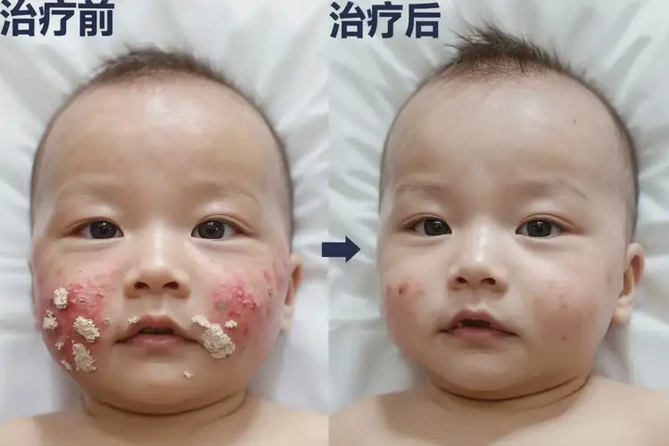 小兒手臂出現(xiàn)濕疹不管它會自己痊愈嗎(圖2)