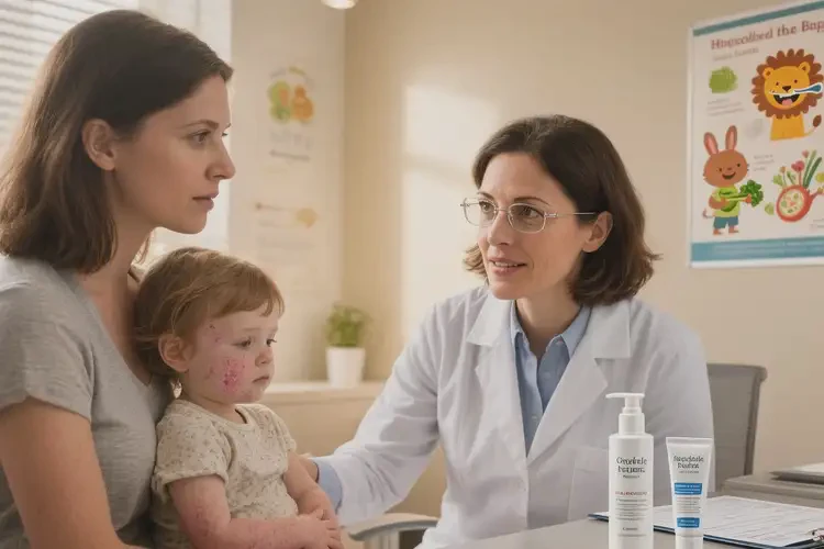 少兒臉上長(zhǎng)濕疹不管它會(huì)自己痊愈嗎(圖1)