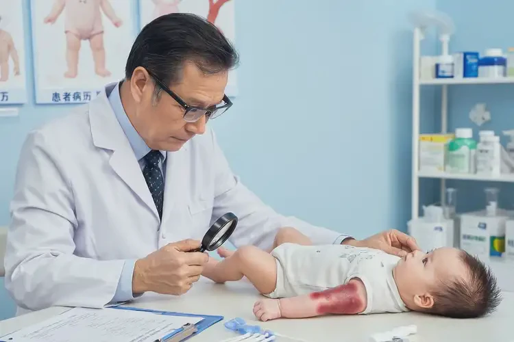 新生兒手臂偶爾起濕疹能夠徹底治愈嗎(圖1)