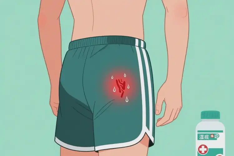 青年人屁股上容易起濕疹不管它會(huì)自己自愈嗎(圖1)