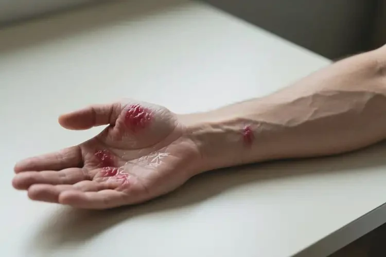 男性手臂上出現(xiàn)濕疹不管它會(huì)自己好嗎(圖2)