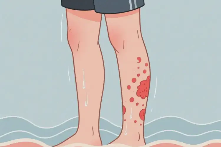 男生小腿上偶爾起濕疹不管它會(huì)自己自愈嗎(圖2)