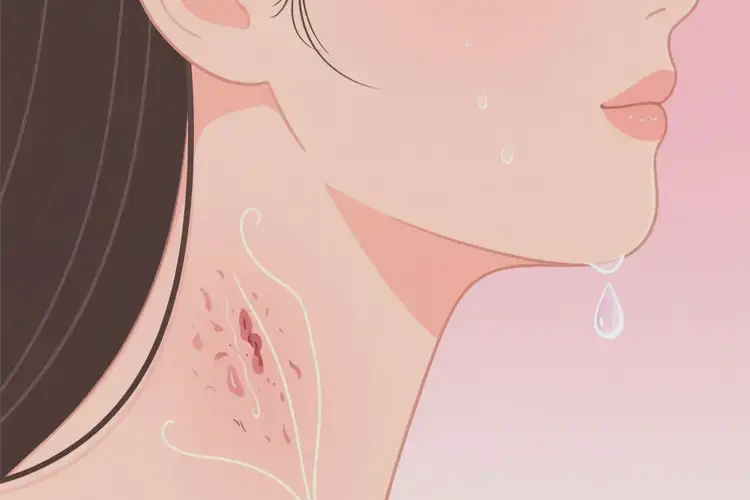 女生脖子上偶爾長濕疹可不可以徹底自愈(圖1)