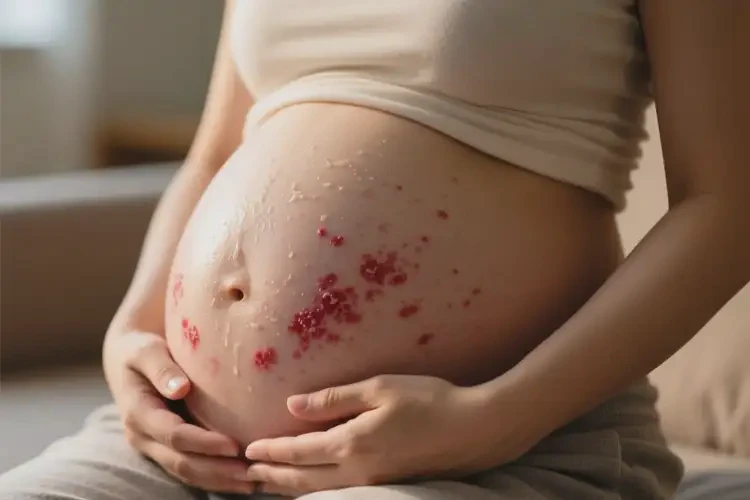 产妇肚子上出现湿疹不管它会自己好吗(图3)