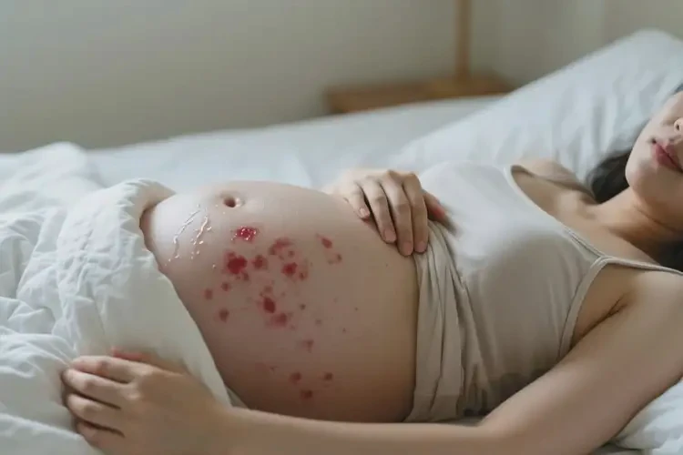 产妇肚子上出现湿疹不管它会自己好吗(图2)