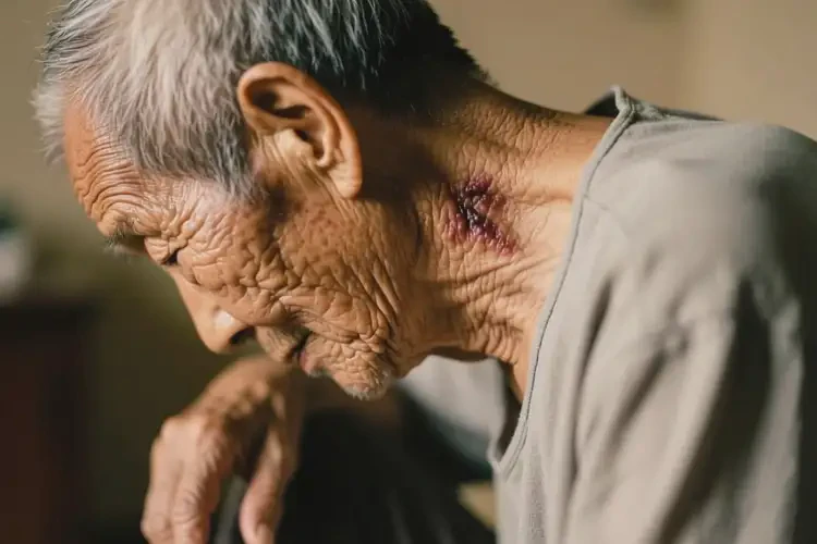 高齡老人脖子出現(xiàn)濕疹不管它會自己痊愈嗎(圖1)