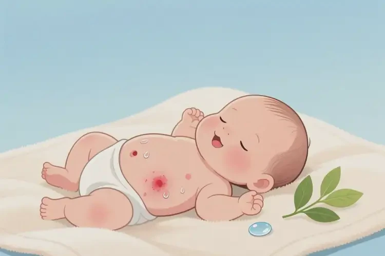 新生兒肚子上出現(xiàn)濕疹不管它會自己痊愈嗎(圖3)