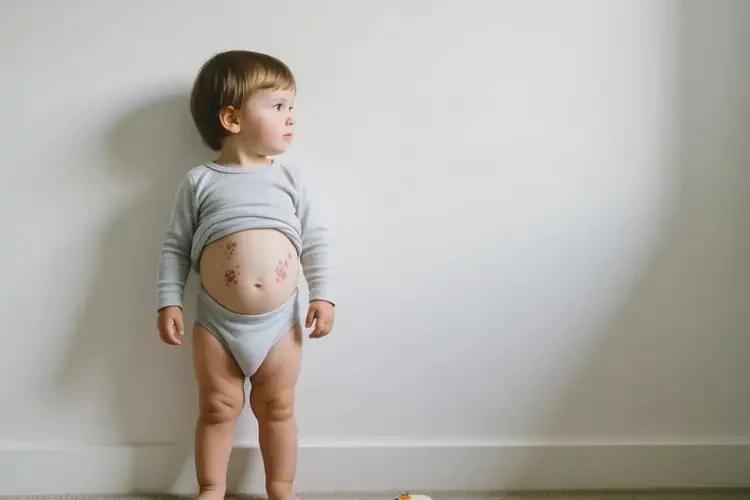 小孩肚子上長(zhǎng)濕疹不管它會(huì)自己自愈嗎(圖1)