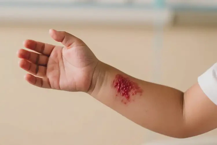 孩子手臂上出現(xiàn)濕疹不管它會自己好嗎(圖4)