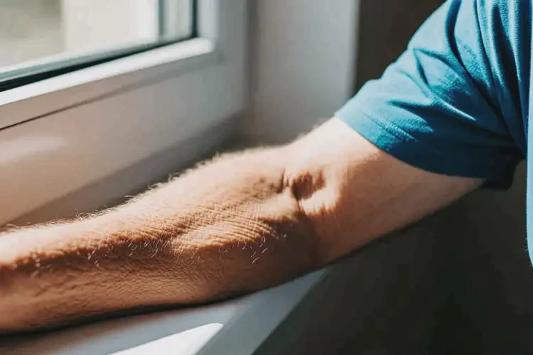 老人手臂上長濕疹能靠自己自愈嗎(圖1)