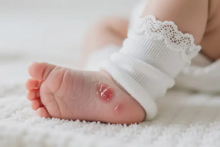 嬰兒腳上長濕疹不管它會自己好嗎(圖2)
