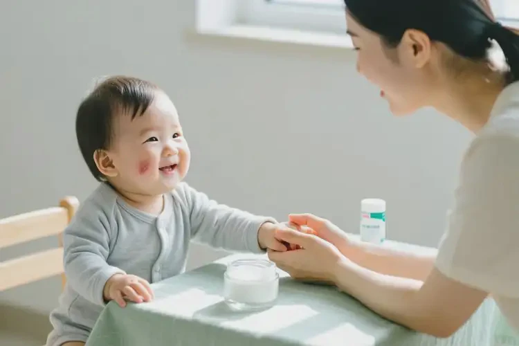 寶寶臉上偶爾起濕疹不管它會自己痊愈嗎(圖3)