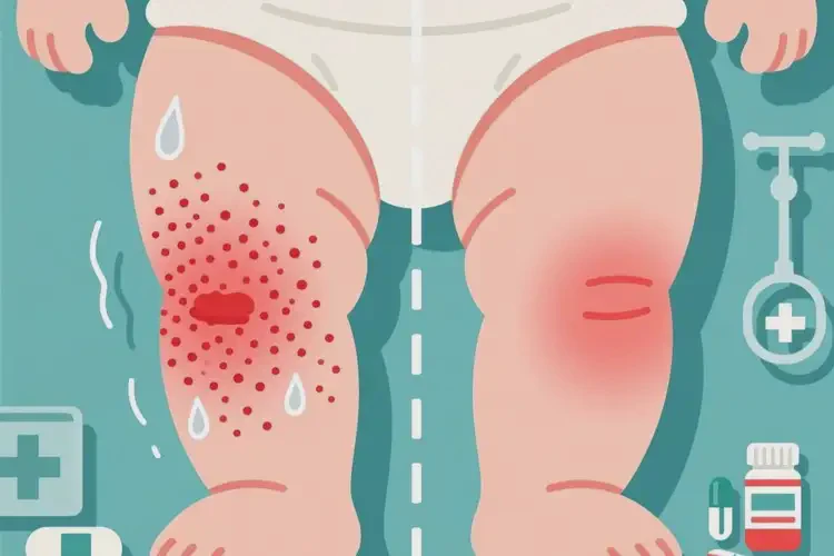 寶寶大腿出現(xiàn)濕疹能靠自己自愈嗎(圖1)