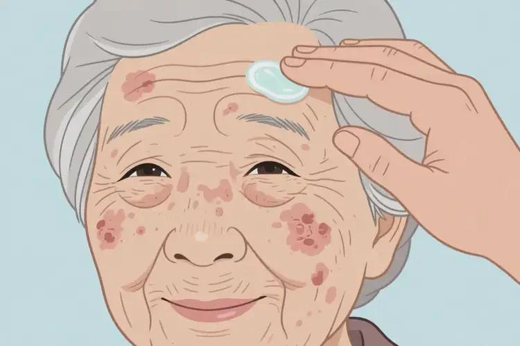 老人面部容易起濕疹能夠徹底治愈嗎(圖1)