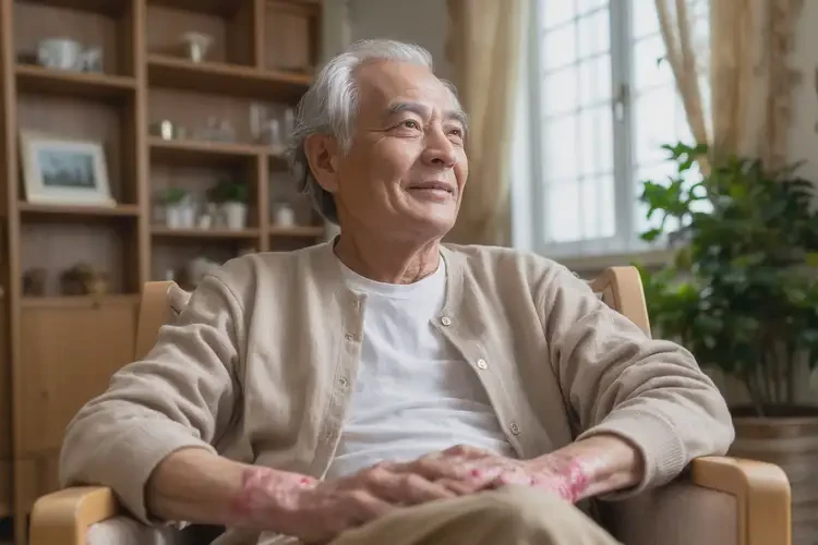 老年人手臂上經(jīng)常長濕疹能徹底自愈嗎(圖2)