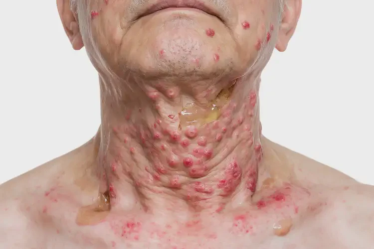 青年人脖子上出濕疹不管它會(huì)自己好嗎(圖2)