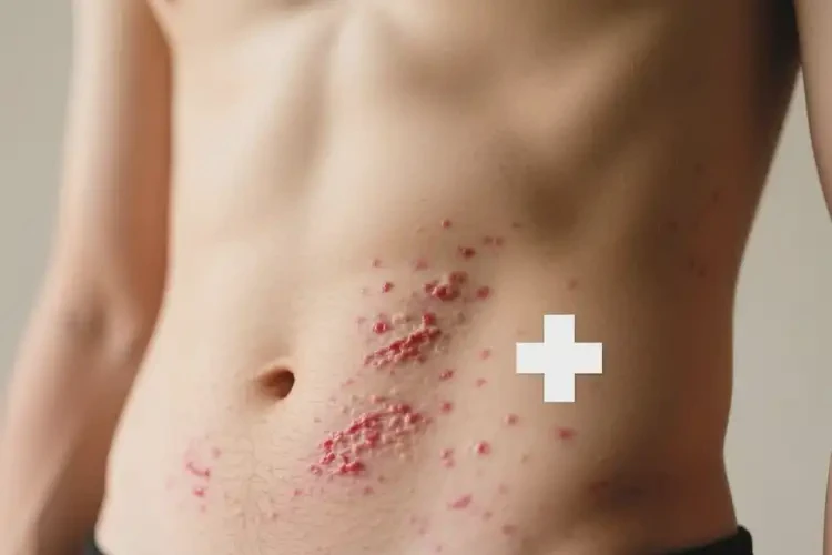 青年人肚子上偶爾長濕疹可以徹底自愈嗎(圖1)