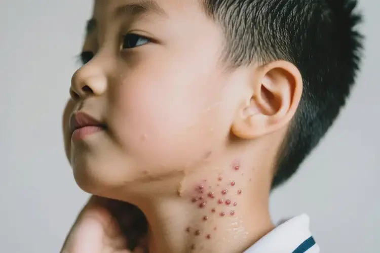 小學(xué)生脖子上起濕疹不管它會(huì)自己好嗎(圖1)