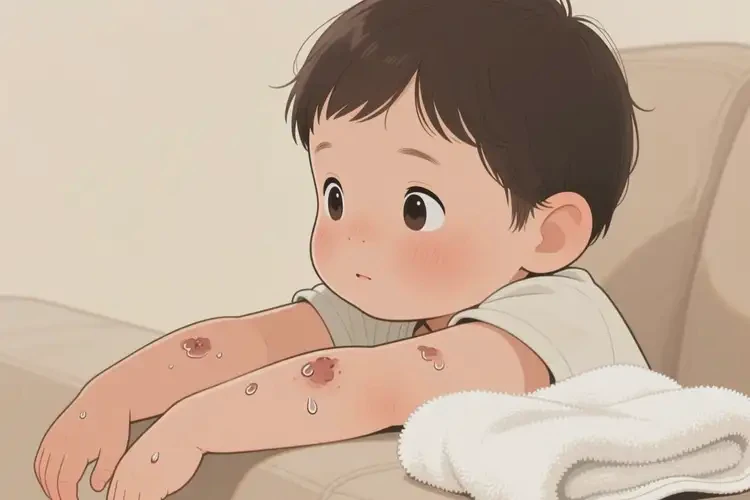 孩子手臂上容易起濕疹不管它會自己好嗎(圖2)