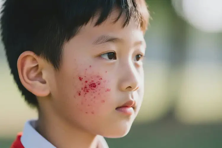 中學生面部容易長濕疹不管它會自己好嗎(圖1)