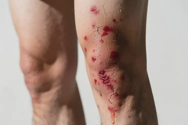 男生大腿出濕疹不管它會(huì)自己好嗎(圖1)