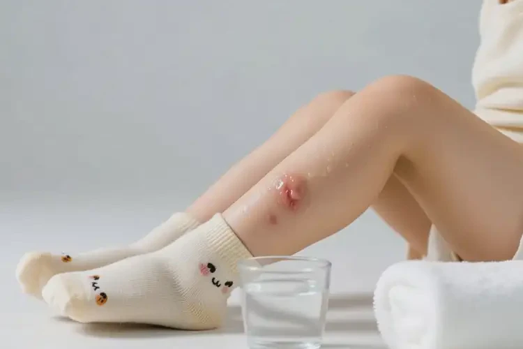 儿童小腿容易长湿疹不管它会自己自愈吗(图1)