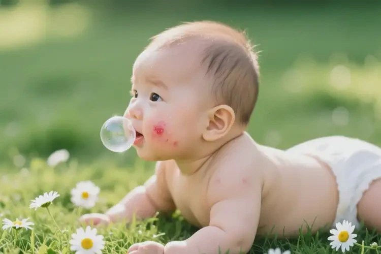 嬰兒面部出現(xiàn)濕疹不管它會(huì)自己痊愈嗎(圖2)